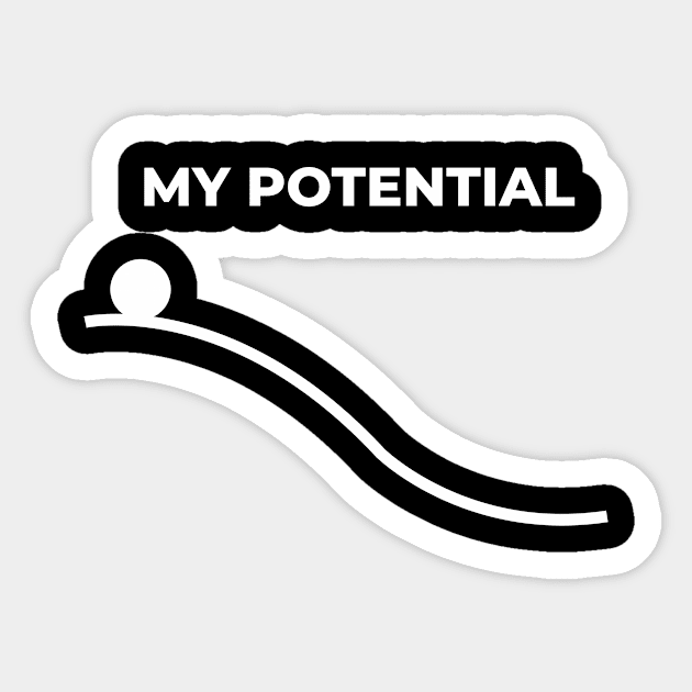 My potential funny Sticker by Science Puns